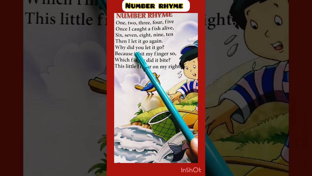 Rhyme. "Number rhyme ". poem - Number  rhyme. English poem .Nursery rhyme.