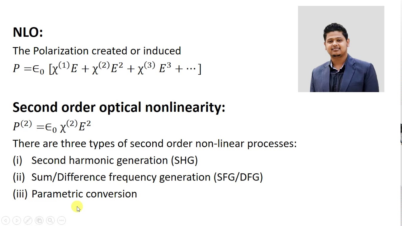 Lecture on Second Harmonic Generation by Dr. Himanshu Rajbongshi - YouTube