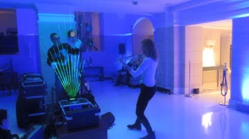 arpa laser e violino led