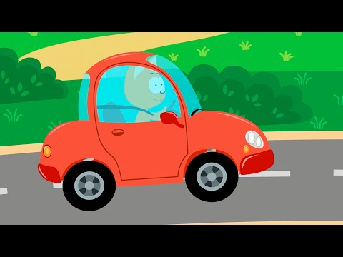 Learn Colors With Colored Cars And Animals ! Meow Meow Kitty Songs For Kids