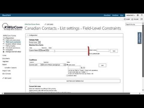 11 - How to create new custom pattern using regular expressions with KWIZ SharePoint Forms