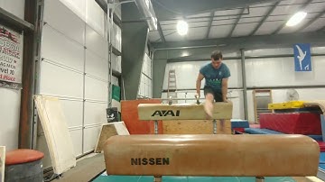 NAIGC Allowable Skills - Pommel Horse - Double Scissor forward with travel sideways and ½ turn