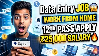 Excel Data Entry Jobs Work from Home 2026 | No Experience, For Housewife