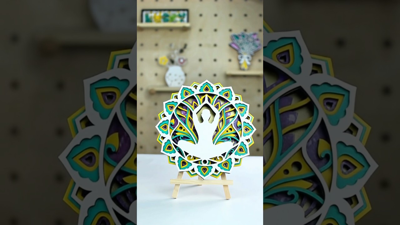 🧘‍♀️Meditative Mandala 3D Layered|Art Therapy Craft with Creatorally Coloredplywood
