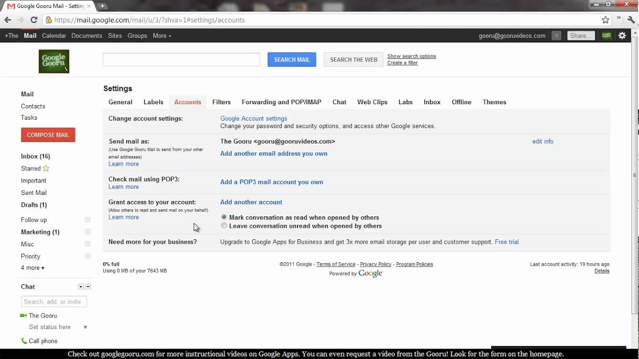 How to Delegate Access to your Gmail Account YouTube