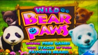 IGT Wild Bear Paws slot machine - live play & bonus (fail)