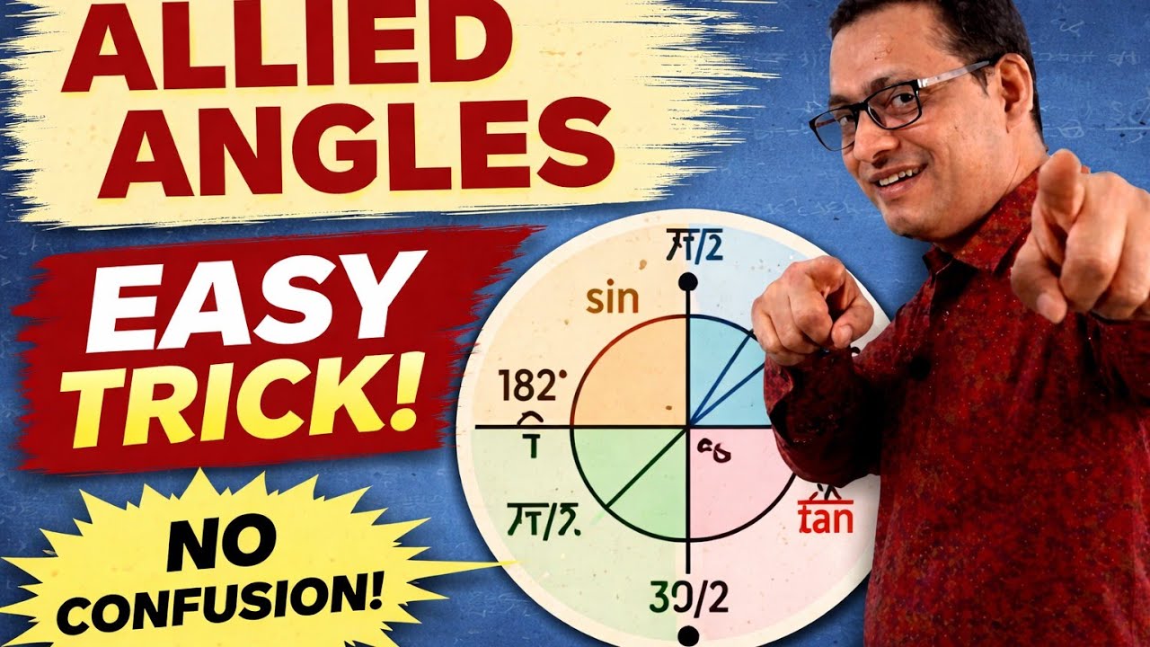 Master Allied Angle Formulas the Easiest Way 😱 | π/2, π, 3π/2, 2π & −θ ...