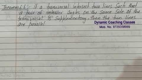Theorem 6.5, Ch-6, Lines & Angles, Class 9th Math, NCERT