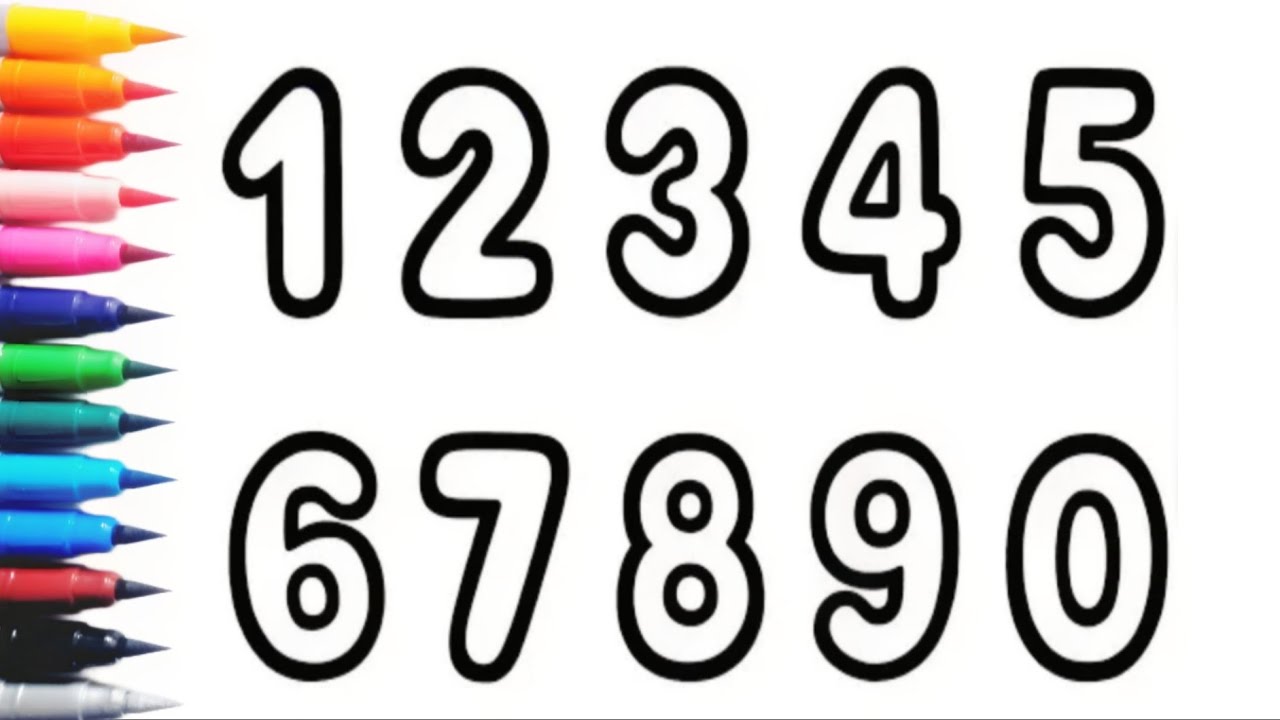 how to write single digit numbers🖍️🧮🖌️