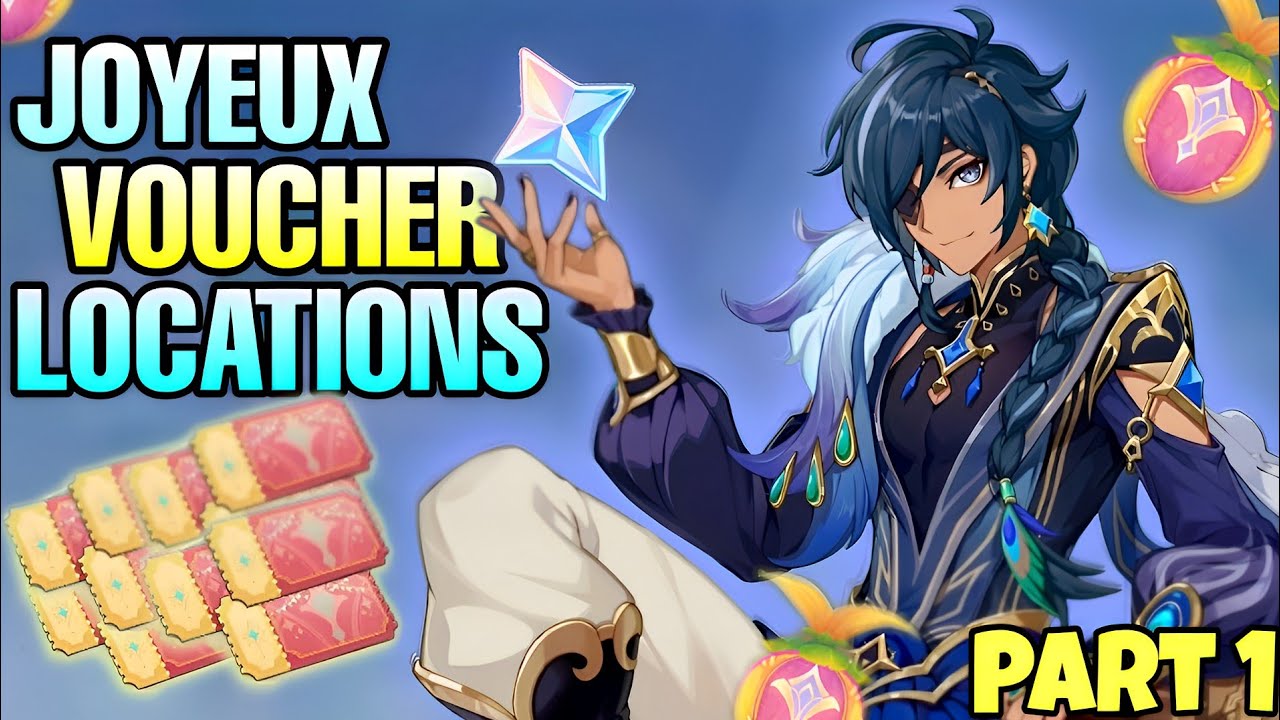 Kaeya Skin !! All 20 Joyeux Voucher Locations Part 1 - Secret Summer