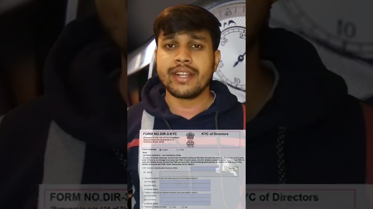 DIR3KYC MCA DIN KYC HOW TO DO DIR3KYC dir 3 kyc filing, 