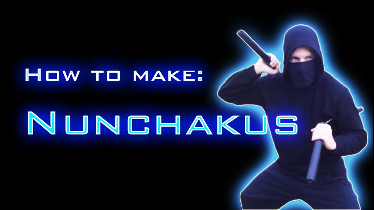 10 Steps Tutorial How to make practice chain/foam Nunchaku (Nunchuks