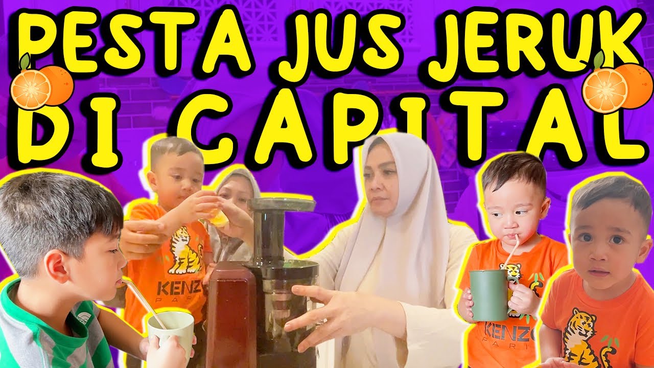 SEBELUM LIBURAN, MAMA RIETA BIKIN PESTA JUS JERUK FAVORIT AA DAN AJJA @Rans Entertainment ASIK