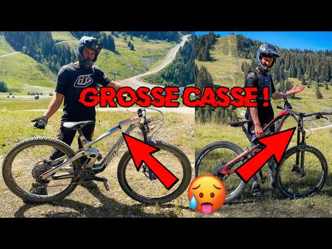 ON CASSE NOS 2 VELOS AU BIKE PARK LES GETS ! // CRASH EN BACKFLIP