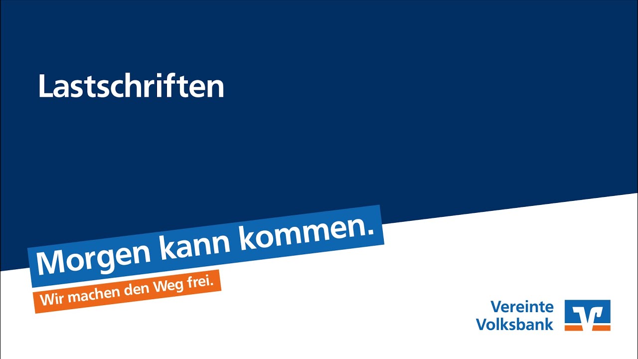 Vereinte Volksbank eG: VR OnlineBanking: Lastschriften