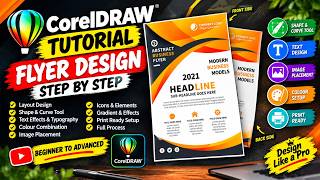 Details CorelDRAW Flyer Design Tutorial | Modern Business Flyer Design | Step by Step News