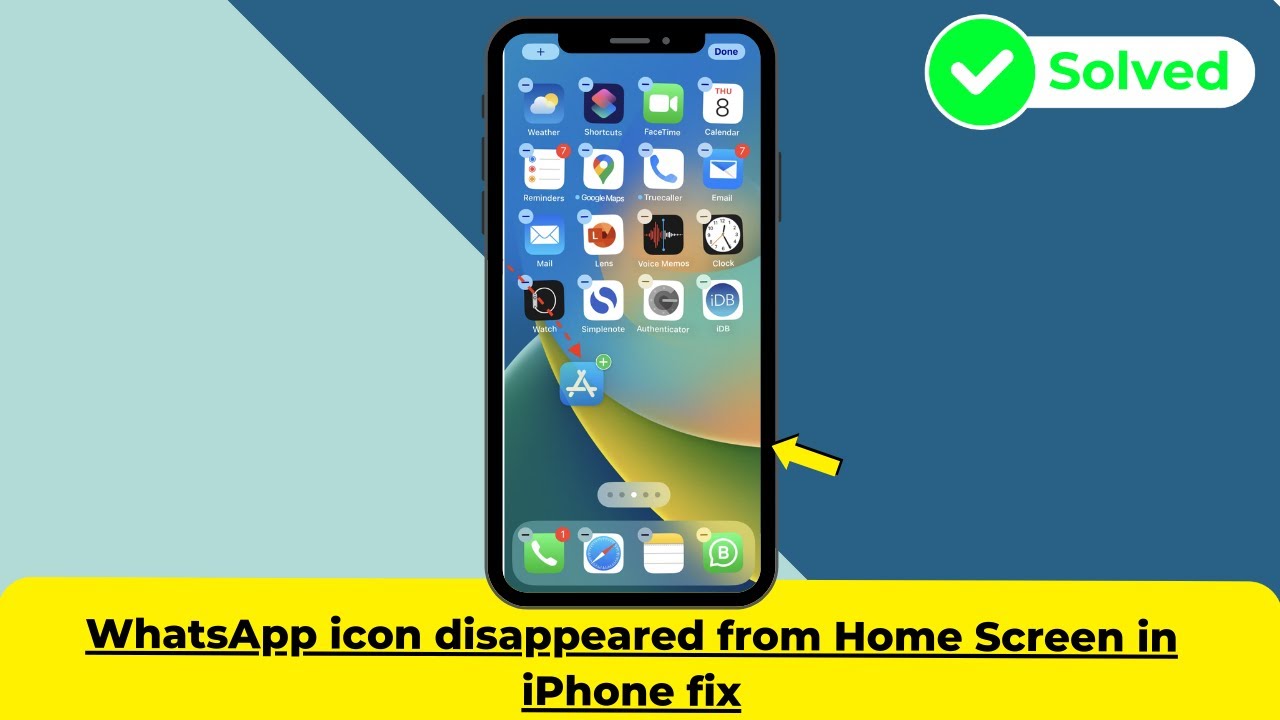 WhatsApp Icon Disappeared From Home Screen In IPhone Fix YouTube WhatsApp Icon Disappeared From Home Screen In IPhone Fix YouTube