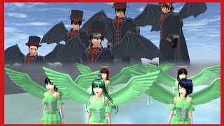 Angel & Devil Love Story 💗 A Magical Dream Flight 💫 Sakura School Simulator