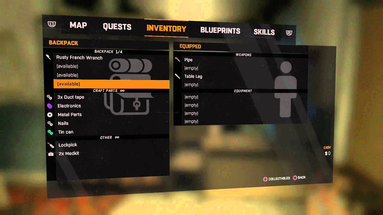 Dying Light Awakening Scavenger Pack (PreOrder) Items Rusty French