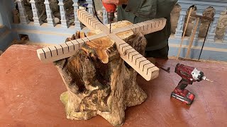 Woodworking Ideas Extremely Creative You Have Never Seen From Discarded Wooden Stumps // Table Art