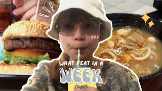 what i eat in a week d a y pt 5 🍔🔠 (language study period) [CC]