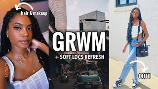 GRWM for Brunch in ATL + Refreshing My 1 Month Old Soft Locs w/ Cantu