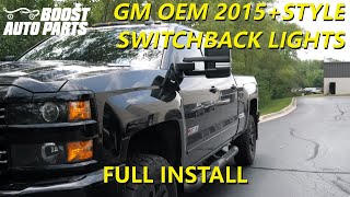 Switchback White Amber Gm Silverado Sierra Oem Tow Mirror Light Install 2015 - 2019