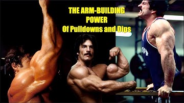 MIKE MENTZER: THE ARM BUILDING POWER OF PULLDOWNS AND DIPS #mikementzer  #training #gym #motivation