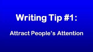 Information Article Marketing Explosion: Writing Tip #1: Attract People's Attention News