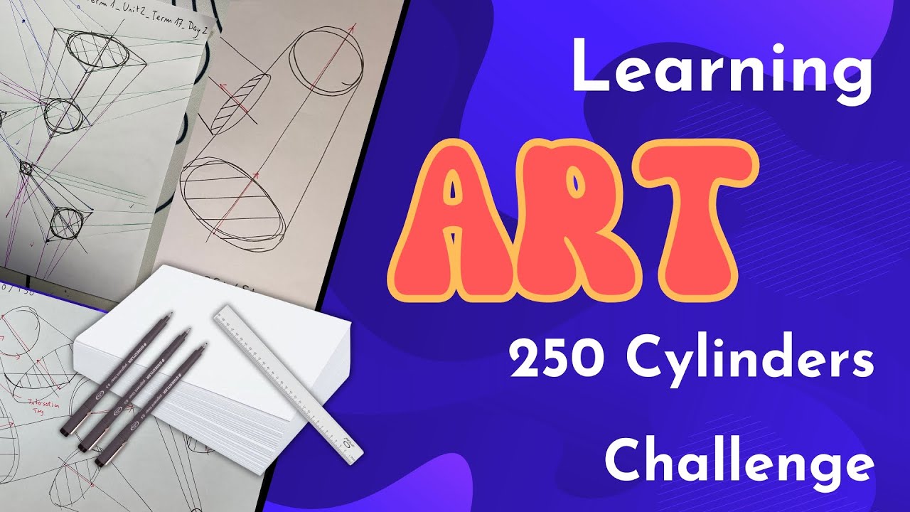 Learning to Draw & Paint | 250 Cylinder Challenge by drawabox - YouTube