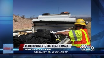 Reimbursement for road damage to your vehicle