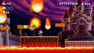 Peach’s Castle-1, Meteor Moat - All Star Coins and Secret Exit (New Super Mario Bros U Deluxe)