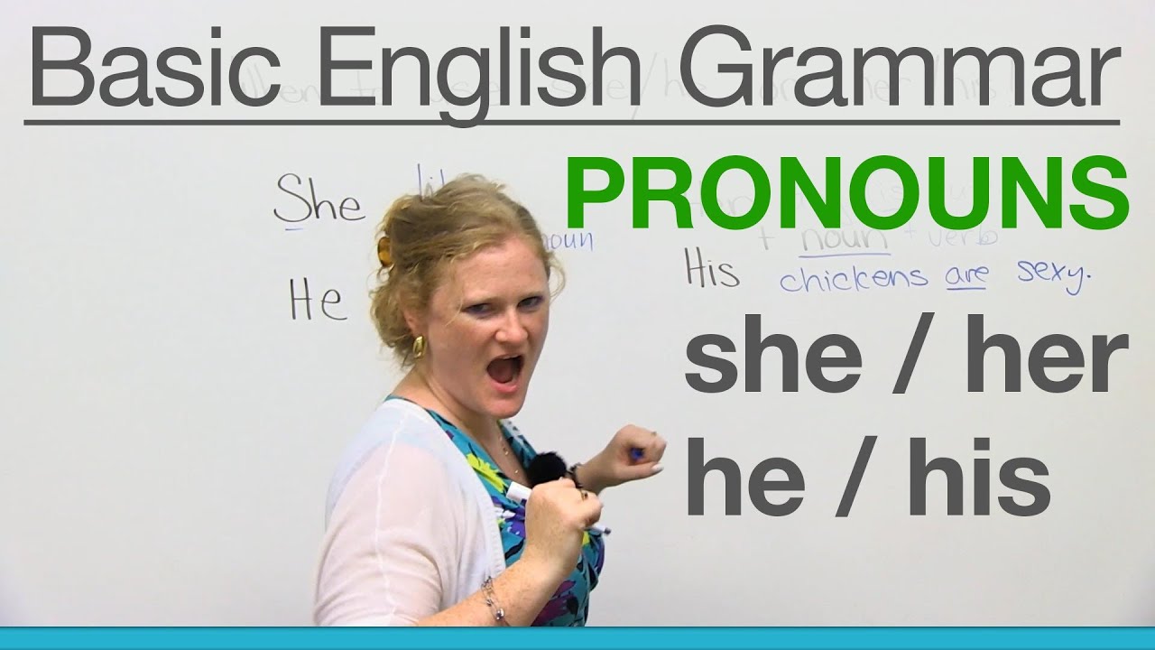 Basic English Grammar Pronouns SHE HER HE HIS YouTube