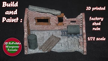 Tutorial:Build&Paint 1/72 factory shed ruin/Painting Guide/Bemalung kleine Fabrik Ruine(WW2)/Diorama
