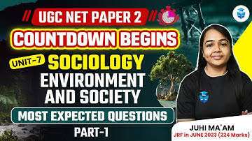 UGC NET Sociology 2023 | Unit 7 Environment & Society Most Expected MCQs | NET Dec 2023 JRFAdda