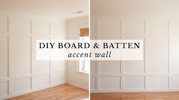 Board and Batten Accent Wall DIY | Floor to Ceiling Board and Batten with Crown Molding