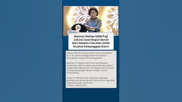Jokowi Hadiri Rapat Senat Dies Natalis Fakultas Kehutanan UGM, Rektor: Alumni Kebanggaan Kami