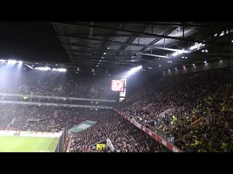 1. FC Kln - BVB Torjubel beim 1-2 Stimmung Fans Bo...