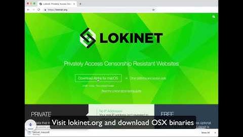 How to install lokinet on OSX