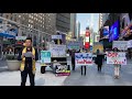 Happy science street demonstration in times square nyc