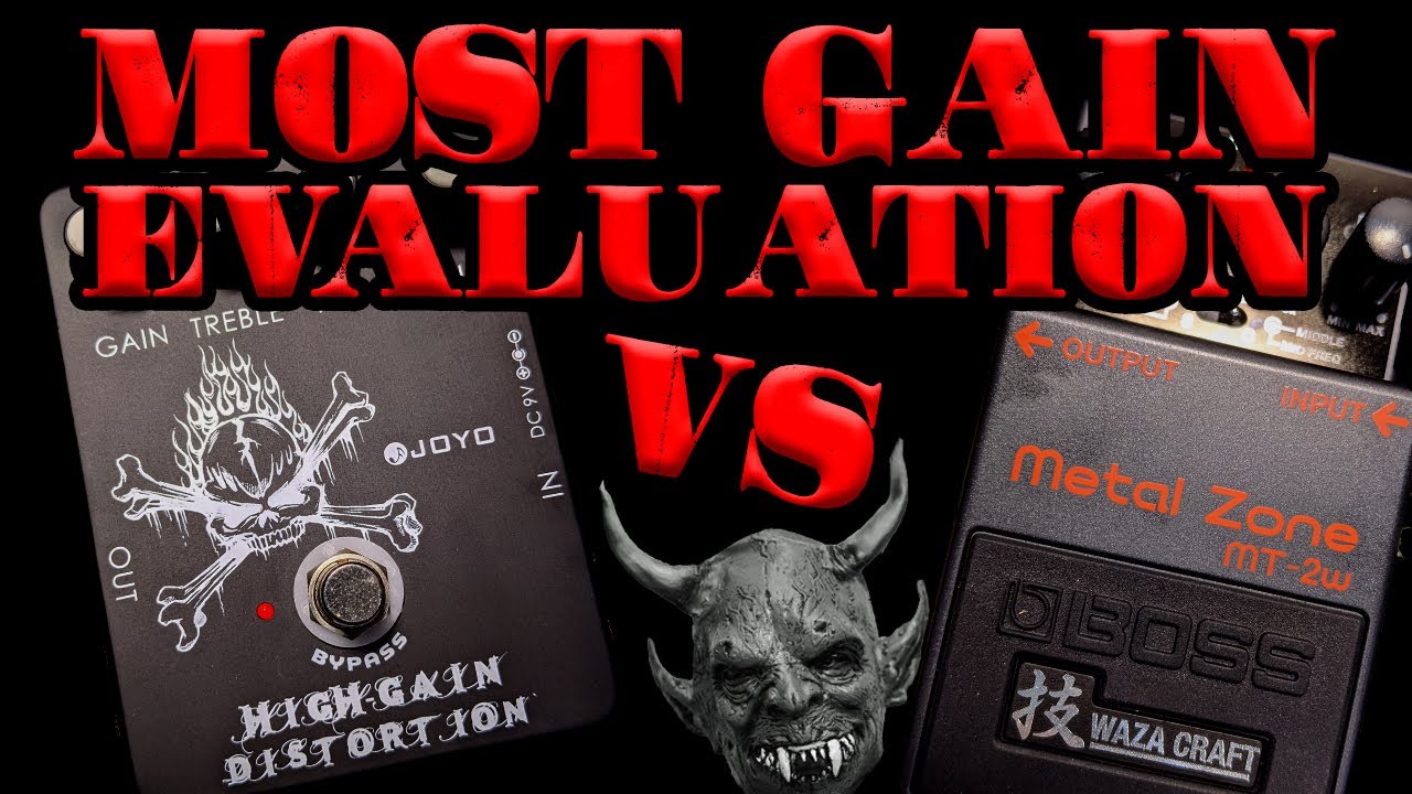 JOYO JF-04 High Gain Distortion vs Boss Metal Zone Waza Craft mT-2w - NO MIDS!!!