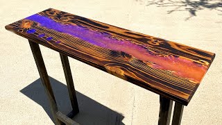 DIY Faux Epoxy River Table