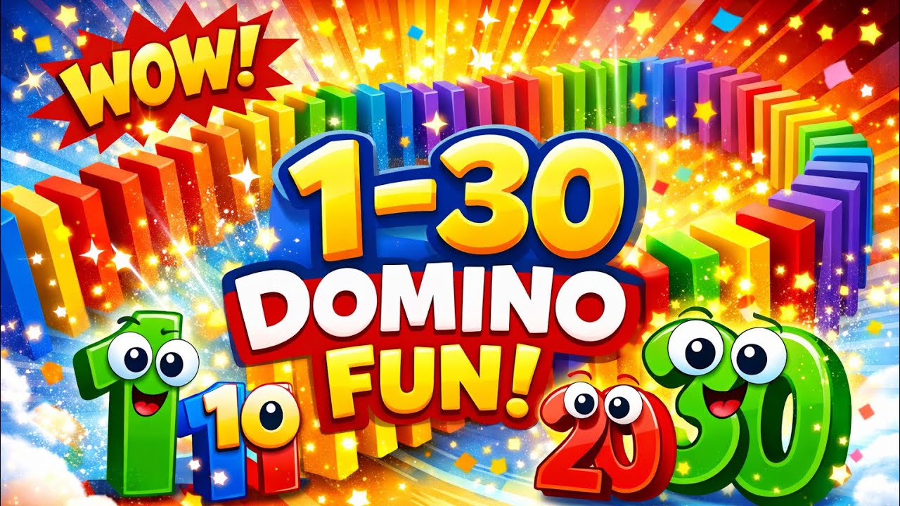 Numbers for Kids | Counting 1–30 with Domino Fun