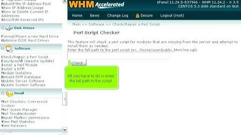 How to use the Per Script Checker in WHM