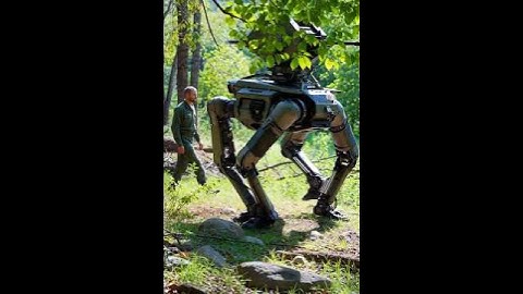 U.S.quad walker weapon in testing #fourleggedrobot #automatic  #robotdogs #robot #ai #4krobot