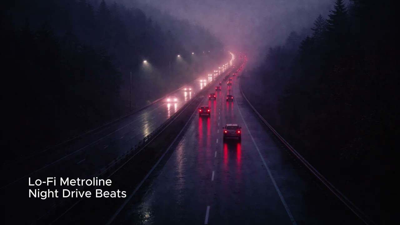 Night Drive Beats 🌃 Rainy Road Lo-Fi for Late Night Focus (54m)