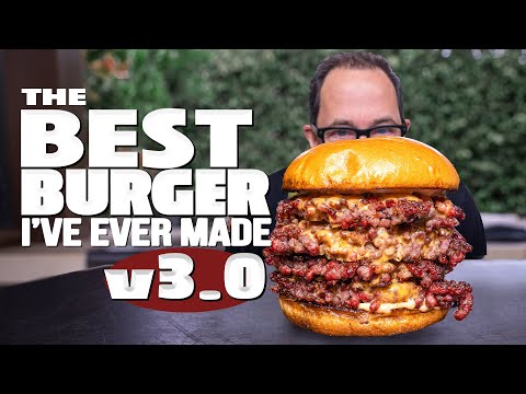 90-day dry-aged smoked brisket smash burger with Sriracha garlic Dijonnaise, from the video
