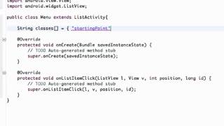 Android Application Development   18   Create a List Menu from the List Activity class
