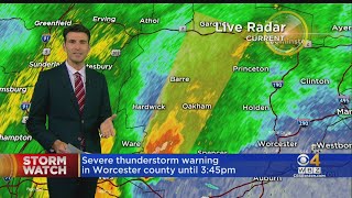 Severe Thunderstorm Warning For Worcester County; Tornado Warning Expires
