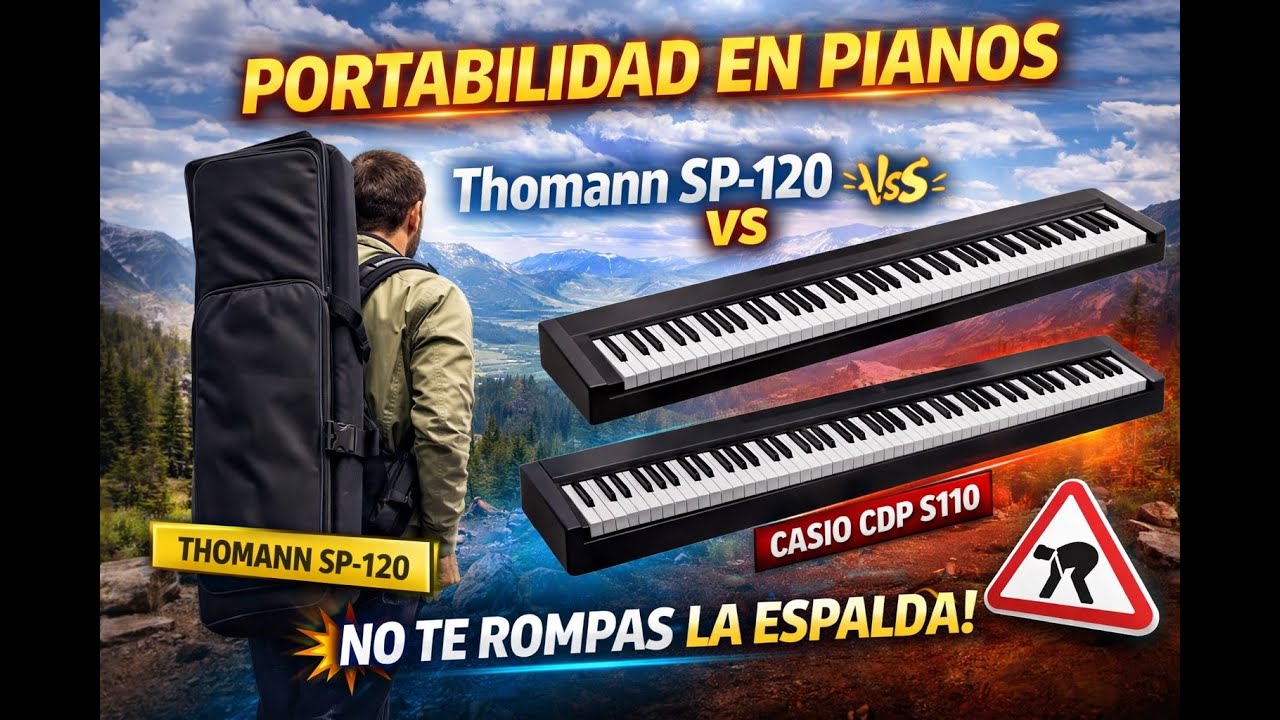 Portabilidad en pianos - Thomann SP-120 vs Casio CDP s110 – No te rompas la espalda